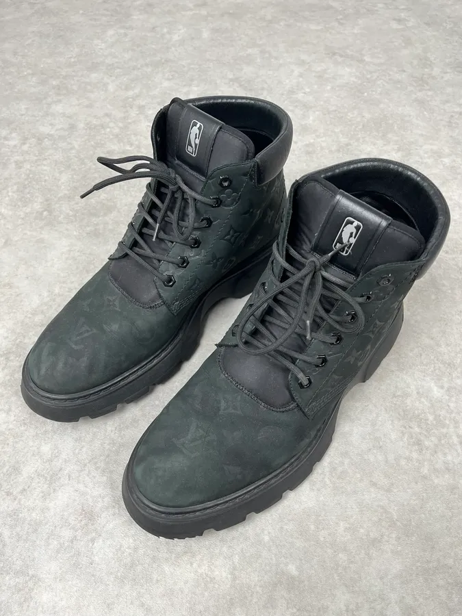 Louis Vuitton X NBA Black Leather Boots - Image 4