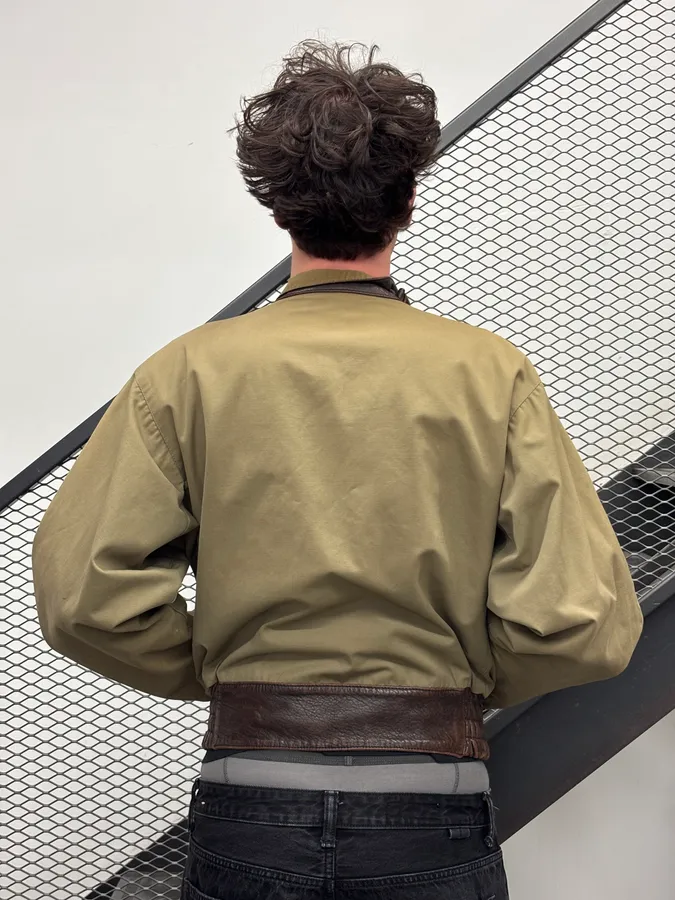 Mac Douglas Khaki Swedish Cargo Bomber Jacket - Image 4