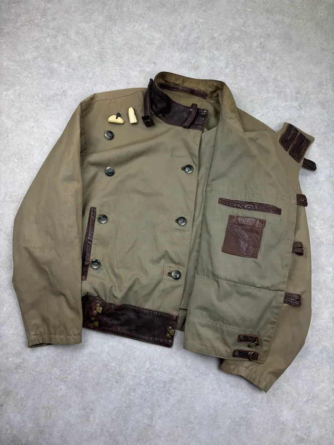 Mac Douglas Khaki Swedish Cargo Bomber Jacket - Image 5