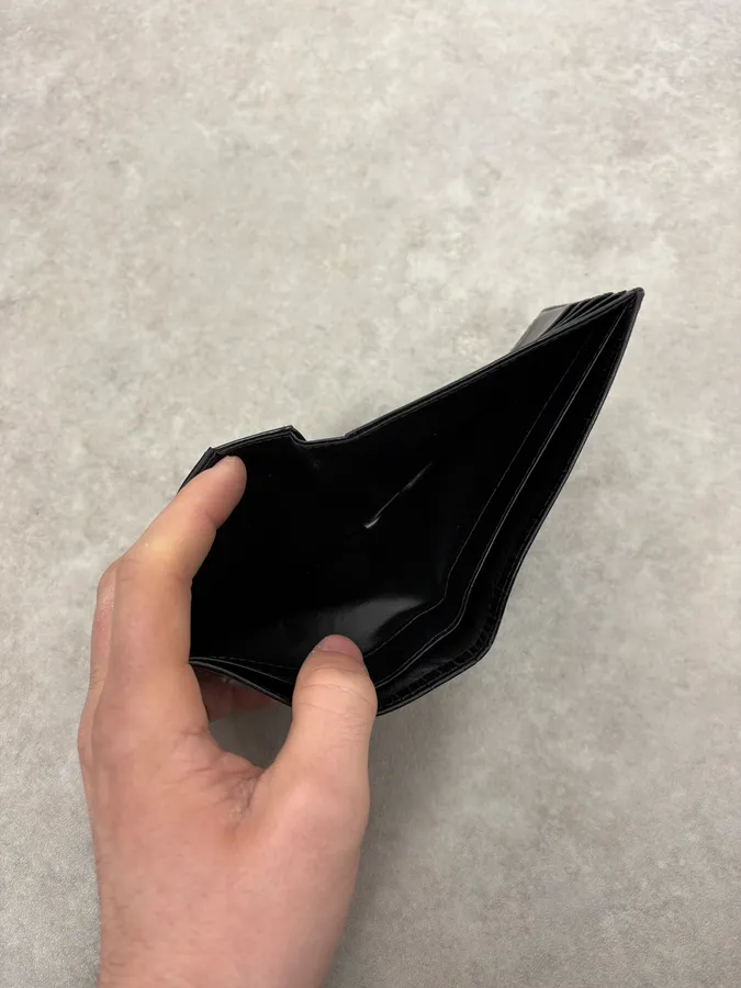 Maison Margiela Black Crocodile Effect Leather Wallet - Image 5