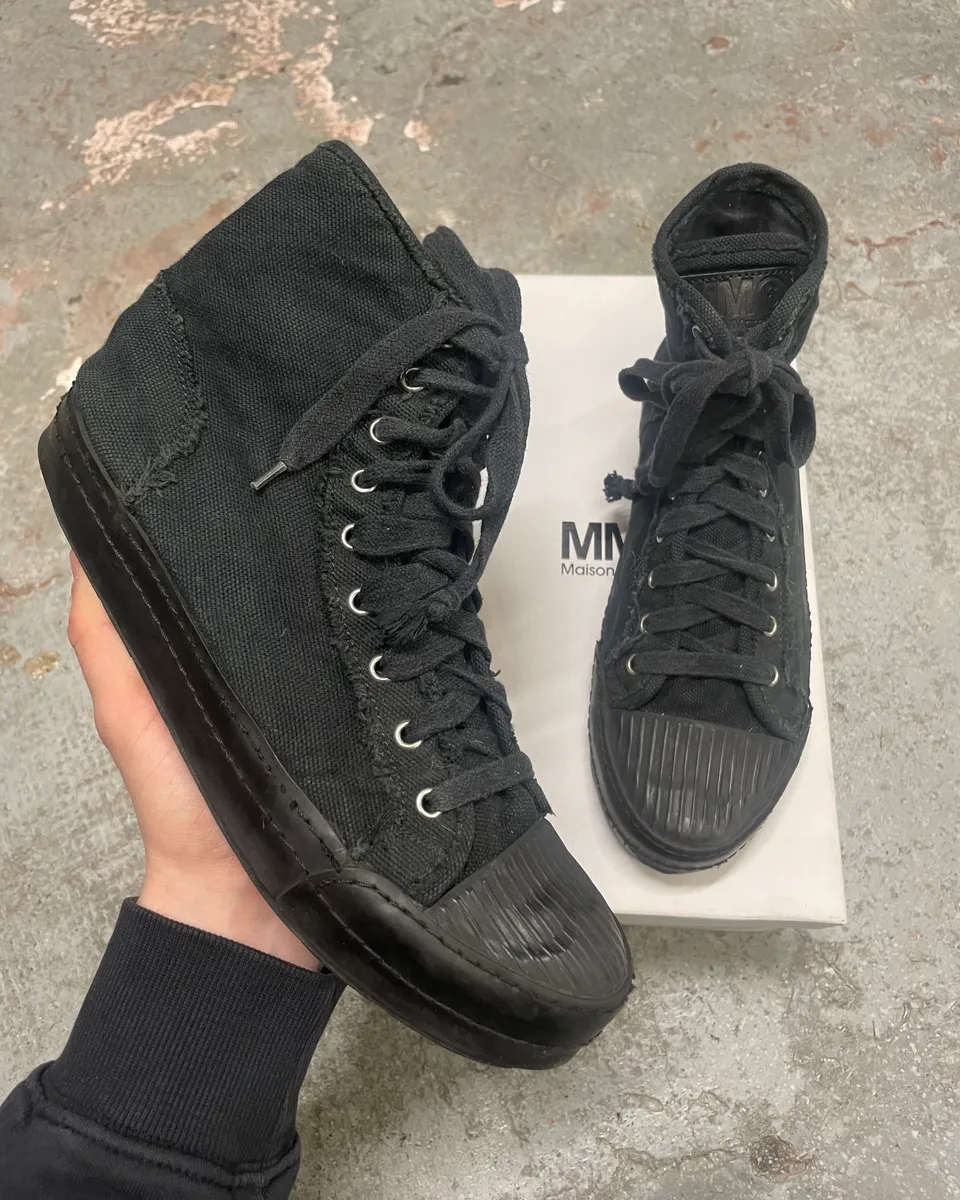 Maison Margiela Black Distressed High Shoes