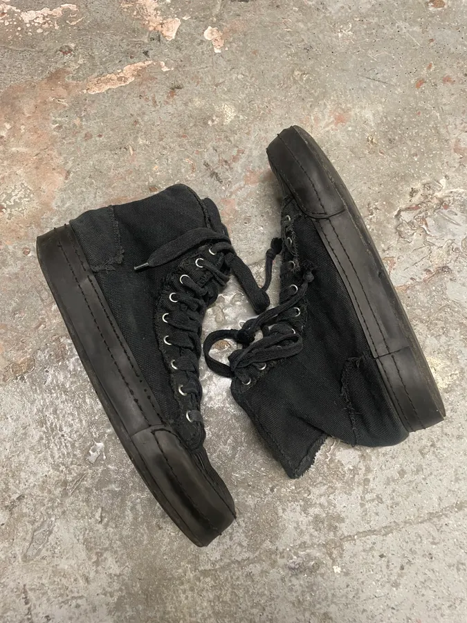 Maison Margiela Black Distressed High Shoes - Image 6