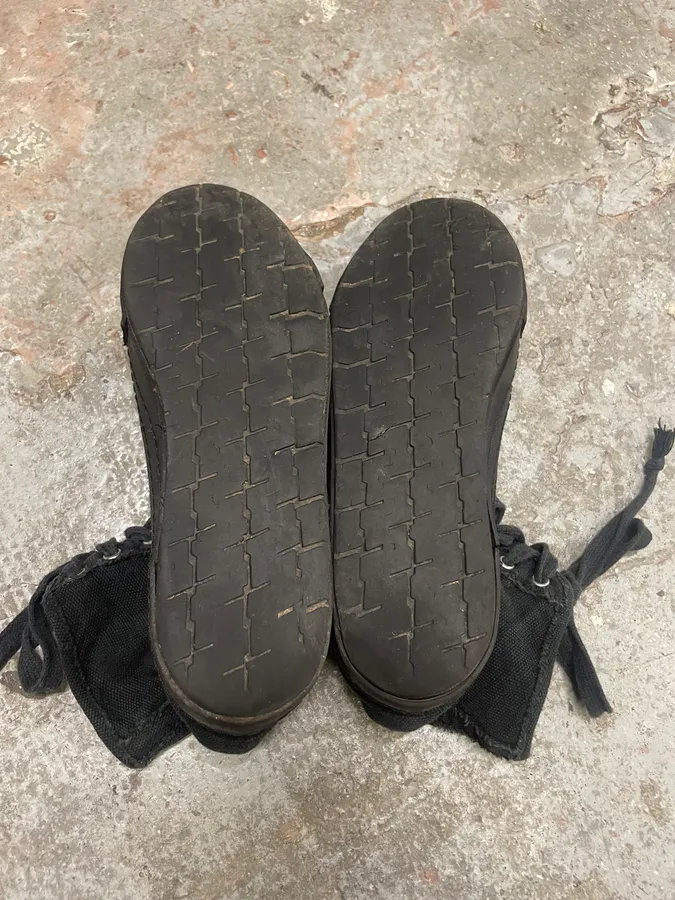 Maison Margiela Black Distressed High Shoes - Image 8