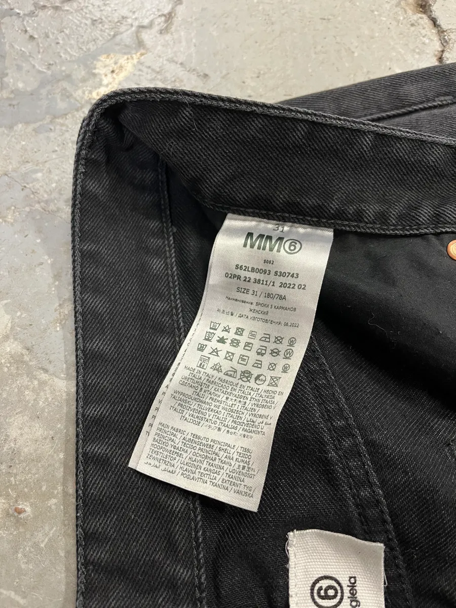 Maison Margiela Black Grey Distressed Jeans - Image 9