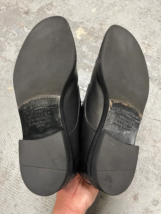 Maison Margiela Black High Combat Leather Boits - Image 7