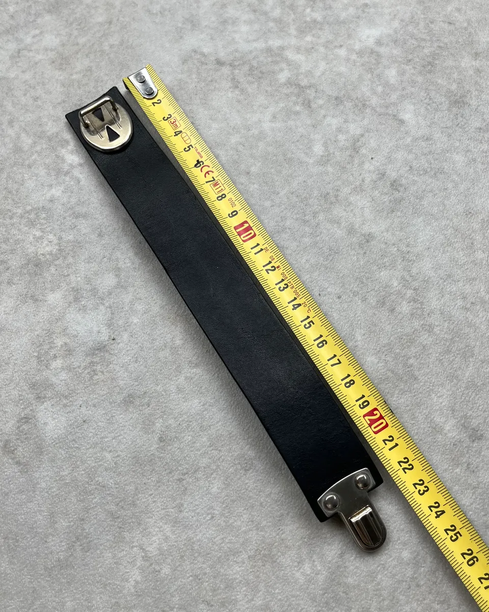 Maison Margiela Black Leather Bracelet - Image 8