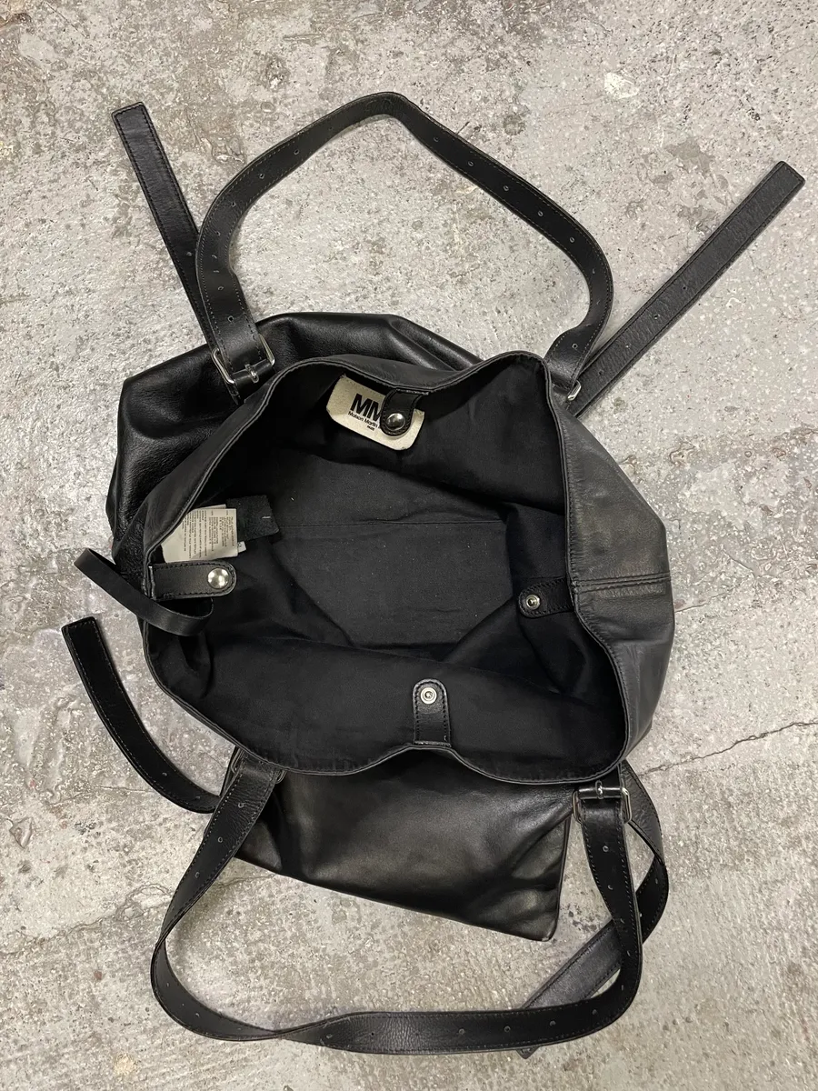 Maison Margiela Black Leather Handle Bag - Image 7