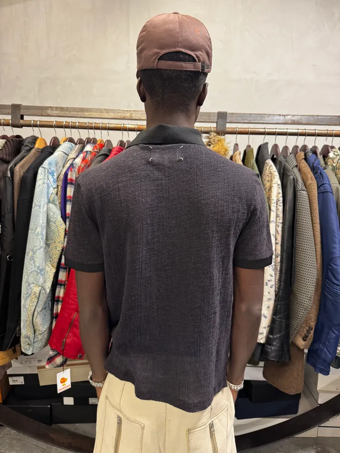 Maison Margiela Black Light Signature Polo Shirt - Image 3