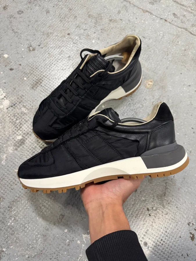 Maison Margiela Black Low Trainers Sneakers - Image 2