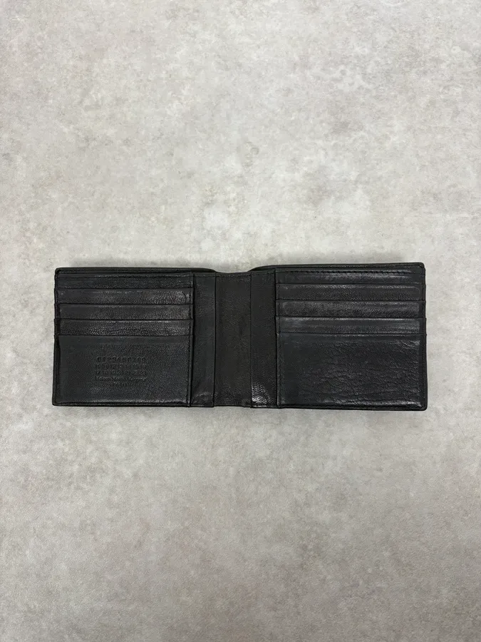 Maison Margiela Black Ostrich Effect Leather Wallet - Image 4