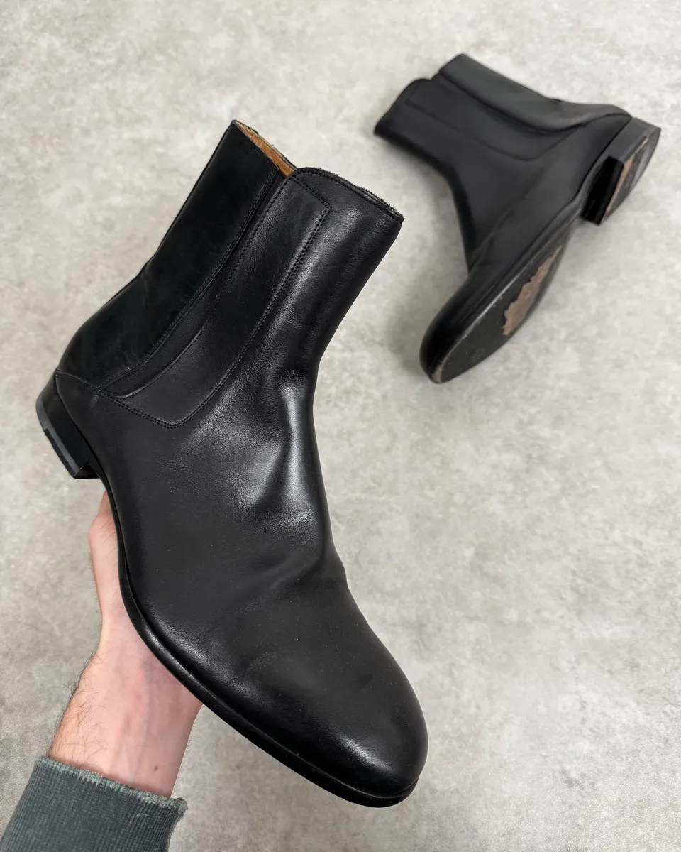 Maison Margiela Black Premium Minimalist Leather Boots