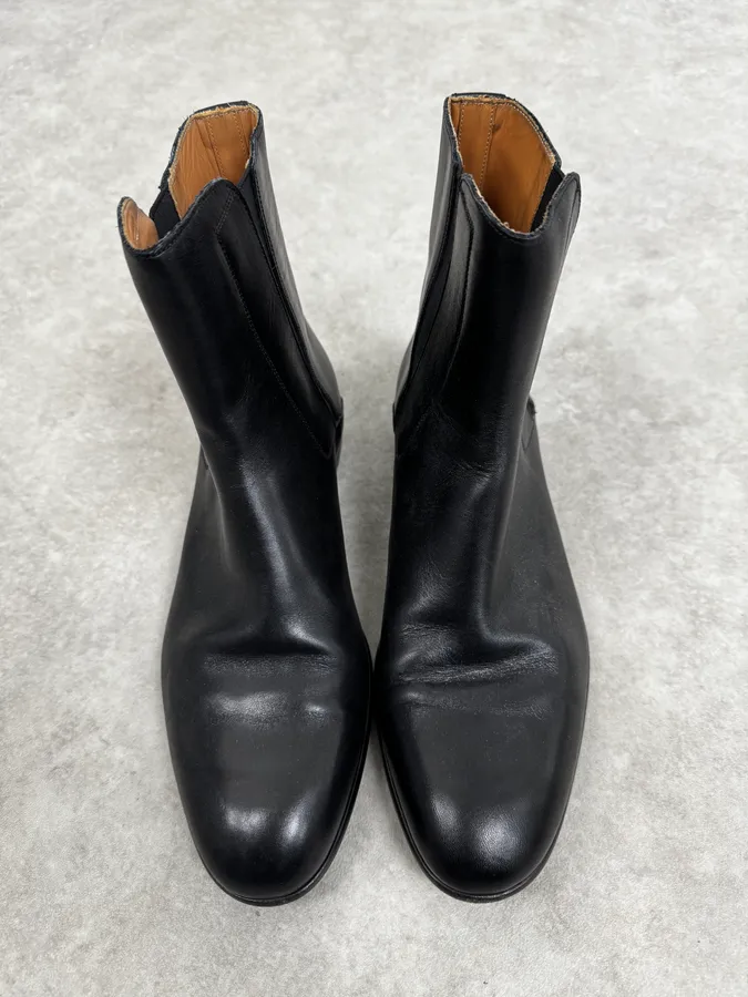 Maison Margiela Black Premium Minimalist Leather Boots - Image 4