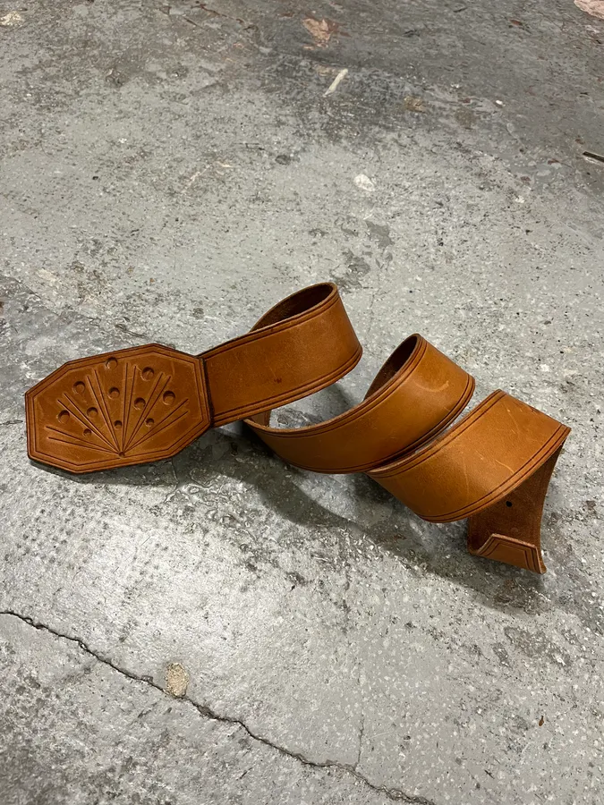 Maison Margiela Brown Imperial Leather Belt - Image 4