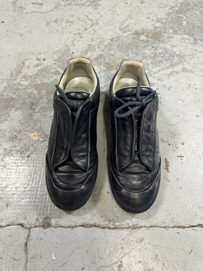 Maison Margiela Future Black Leather Low Sneakers - Image 2