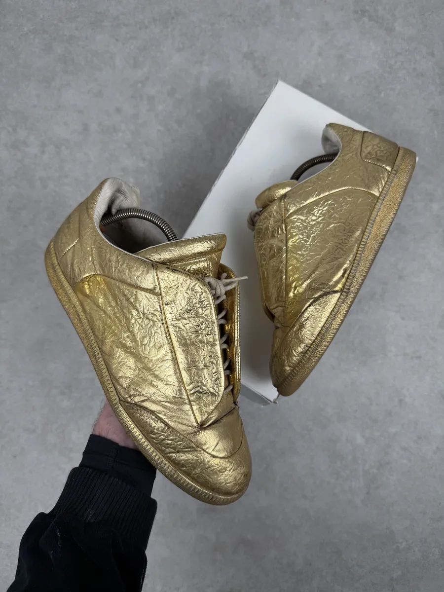 Maison Margiela Future Gold Patina Leather Sneakers