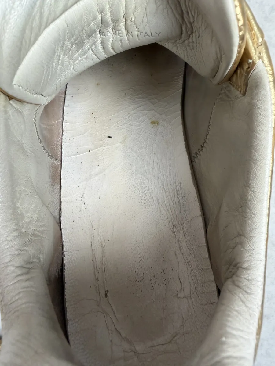Maison Margiela Future Gold Patina Leather Sneakers - Image 10