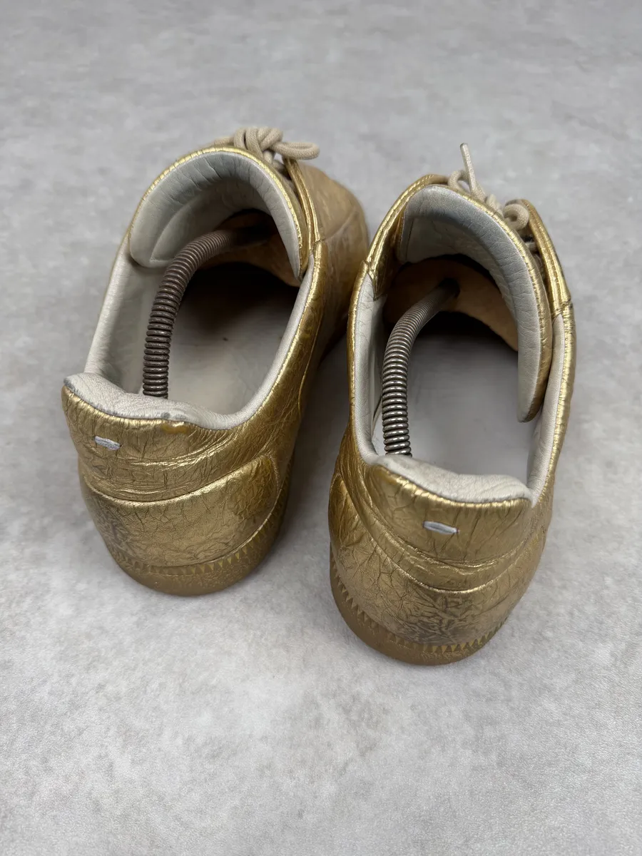 Maison Margiela Future Gold Patina Leather Sneakers - Image 6