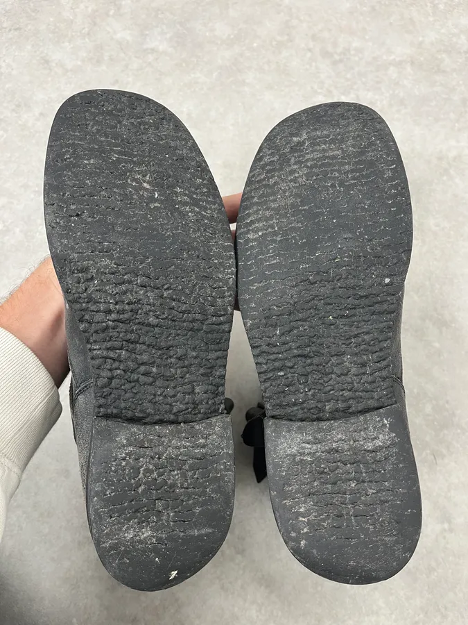 Maison Margiela Grey Eroded Leather Ankle Boots - Image 8