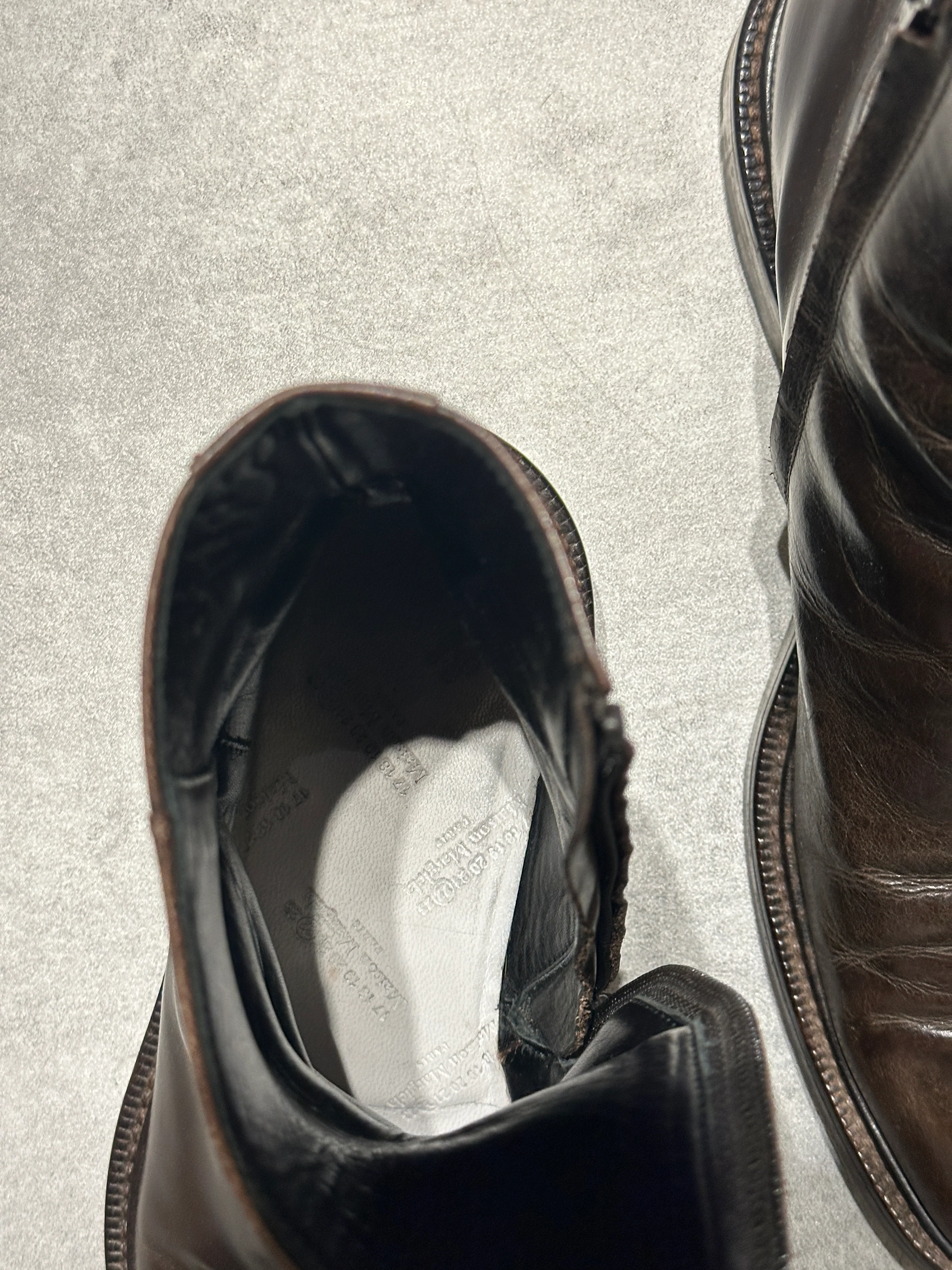Maison Margiela Leather Brown Ankle Boots - Image 9