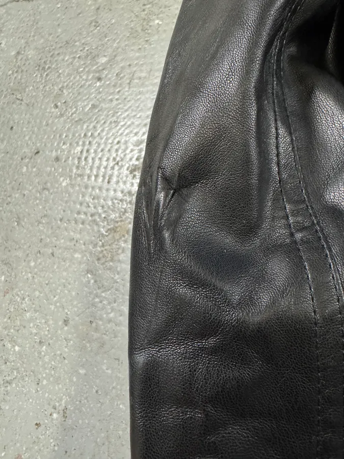 Maison Margiela MM6 5-Zip Biker Black Faux Leathet Jacket - Image 26
