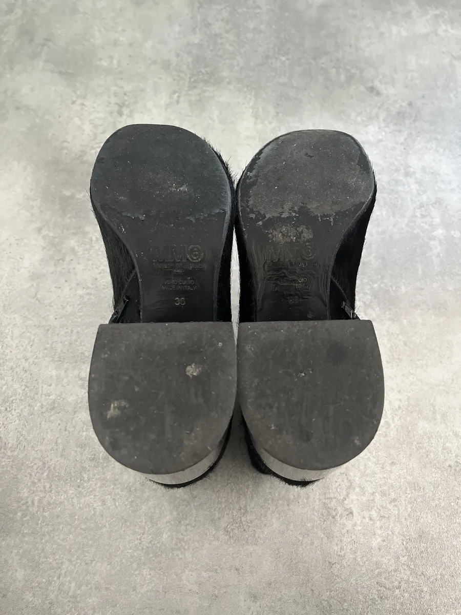 Maison Margiela MM6 Black Fur Boots - Image 7