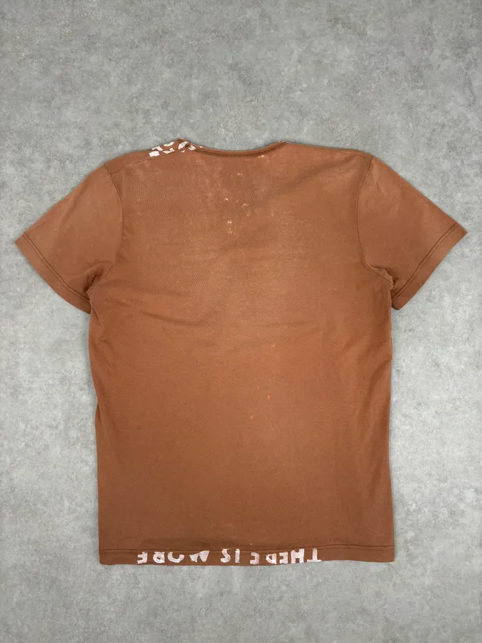 Maison Margiela Poem V Neck Brown T-Shirt - Image 5