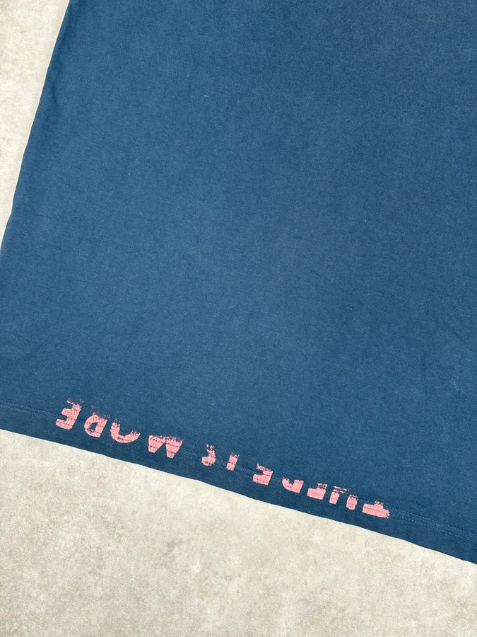 Maison Margiela Poem V Neck Navy T-Shirt - Image 7