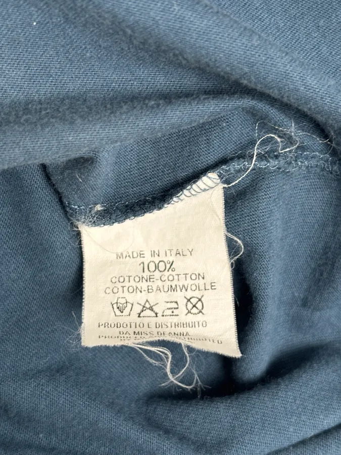 Maison Margiela Poem V Neck Navy T-Shirt - Image 8