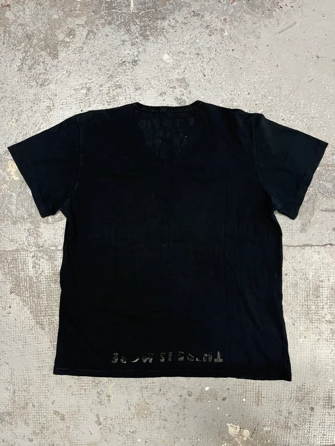 Maison Margiela Propaganda V Neck Black Tee-Shirt - Image 5