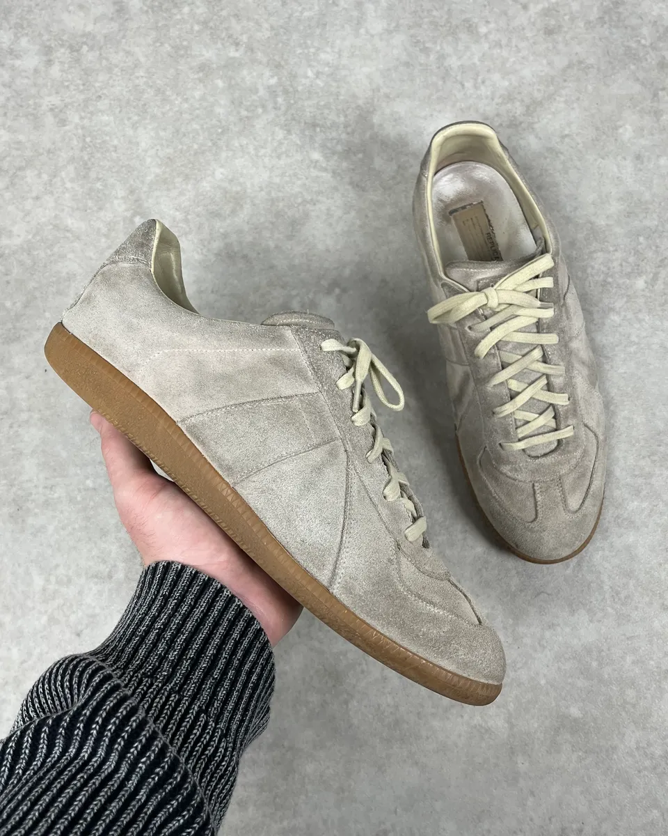 Maison Margiela Replica Beige Suede Gats Sneakers