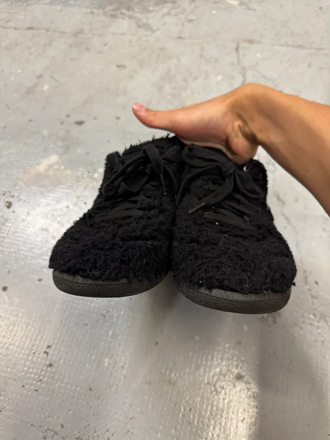 Maison Margiela Replica Black Fur Low Army Gatts Shoes - Image 9