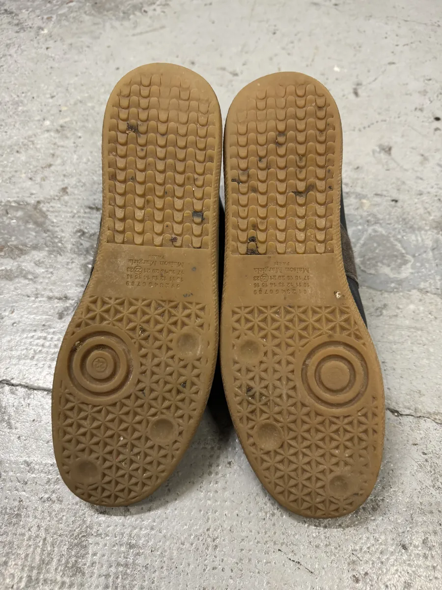 Maison Margiela Replica Brown Leather High Gats Sneakers - Image 8