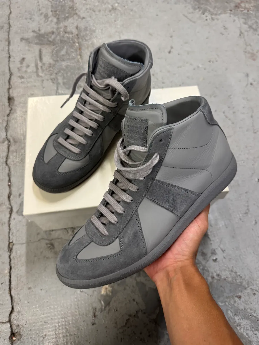 Maison Margiela Replica Gats Grey High Leather Shoes