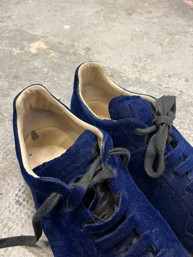 Maison Margiela Replica Gats Plushed Navy Shoes - Image 9