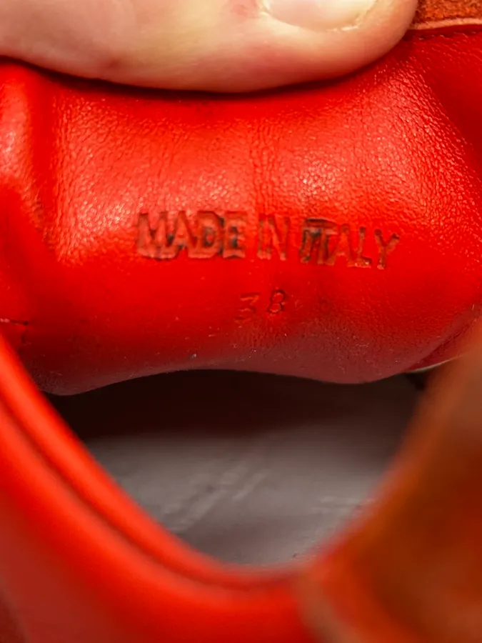Maison Margiela Replica Gats Triple Red Leather Sneakers - Image 6