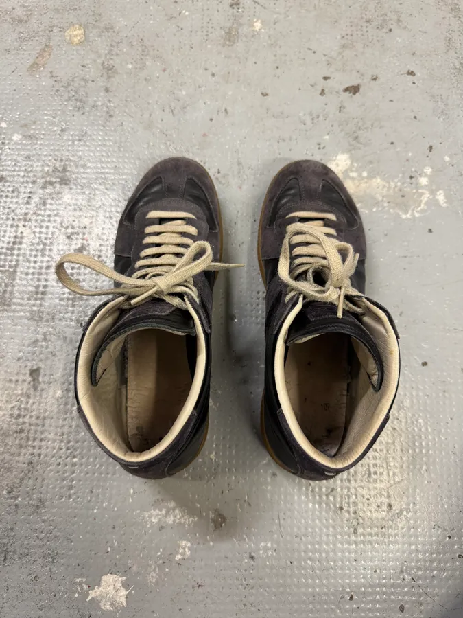 Maison Margiela Replica Two Tone Black High Gum Sneakers - Image 6