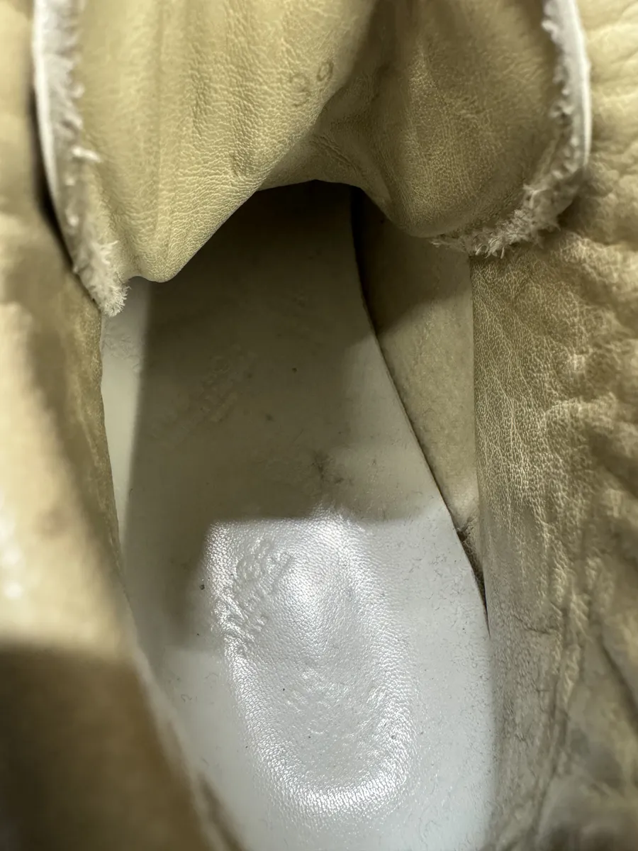 Maison Margiela Replica White Beige Army Gatts High Sneakers - Image 6