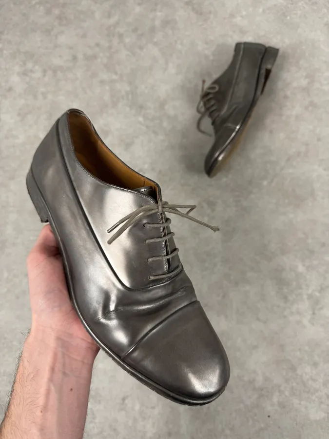 Maison Margiela Silver Grey Derby Shoes