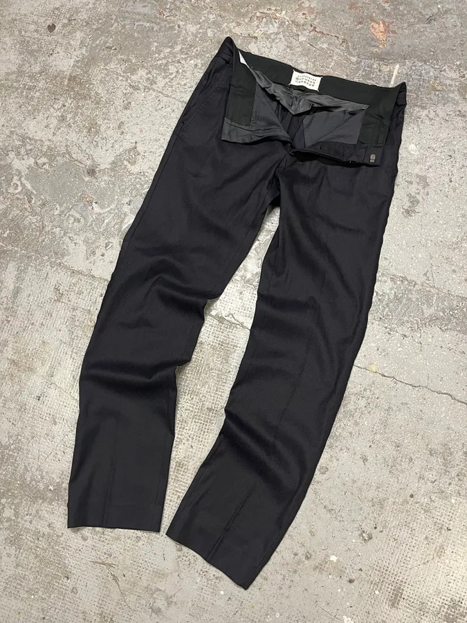 Maison Martin Margiela Black Wool Tailored Pants - Image 6