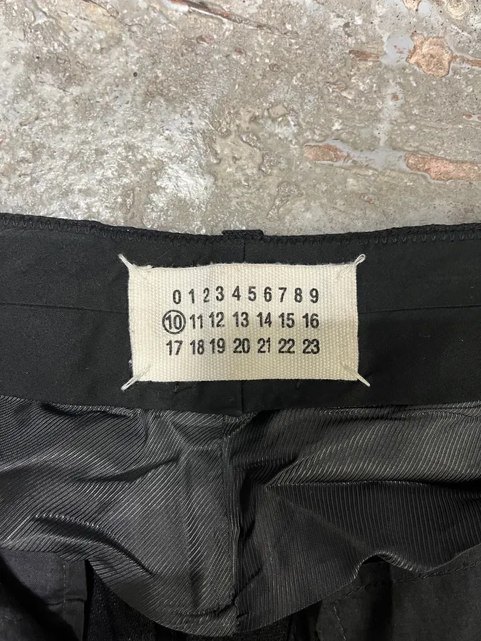 Maison Martin Margiela Black Wool Tailored Pants - Image 8