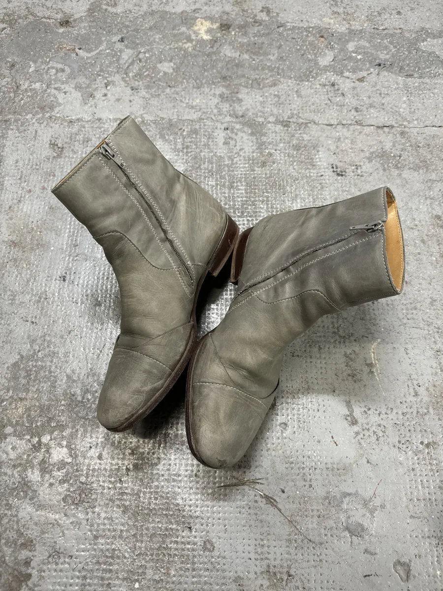Maison Martin Margiela Brut Eroded Leather Boots - Image 8