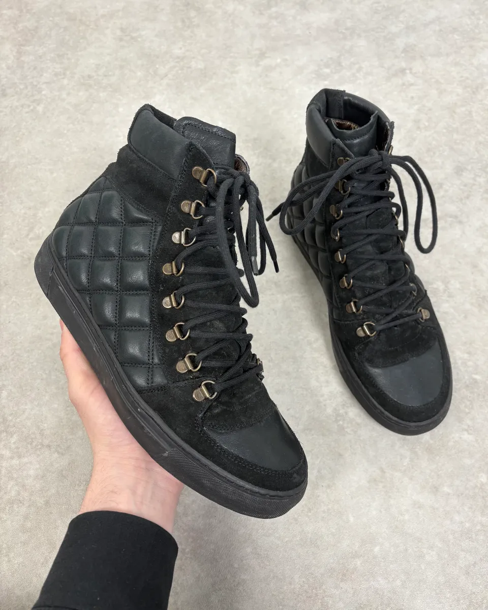 Marc Jacobs Black Quilted High-Top Leather Sneaker