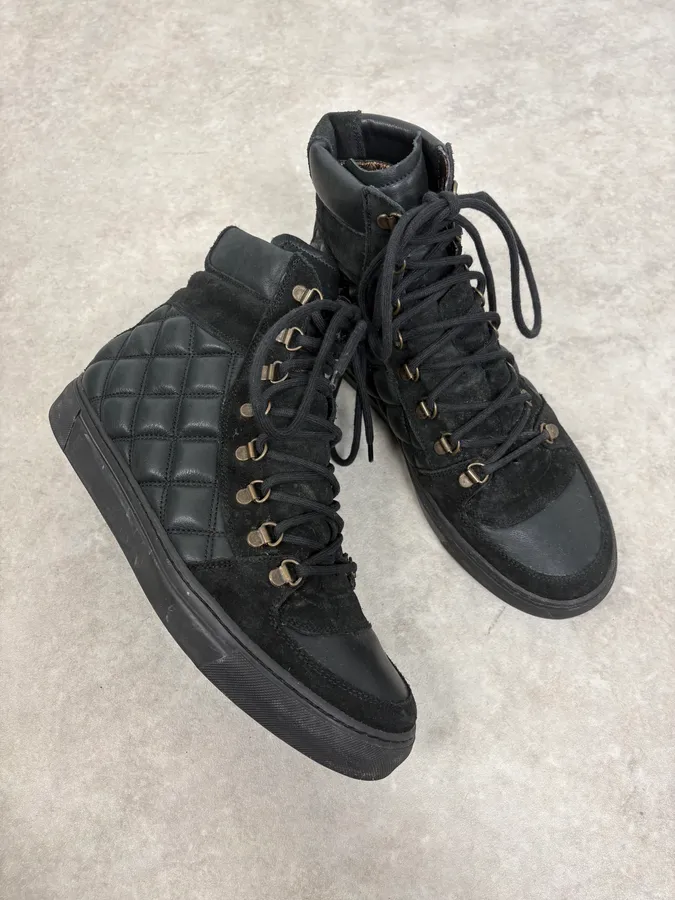 Marc Jacobs Black Quilted High-Top Leather Sneaker - Image 5