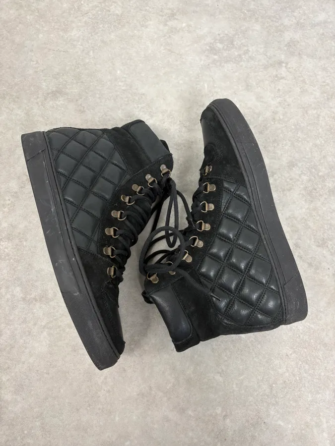 Marc Jacobs Black Quilted High-Top Leather Sneaker - Image 6