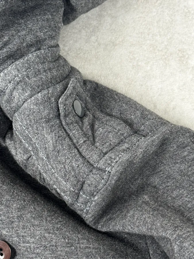 Marc Jacobs Grey Napoleon Fur Buttoned Hooded Sweater - Image 9