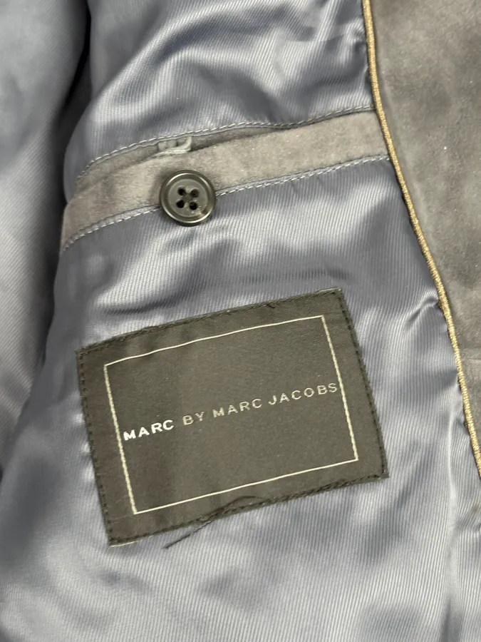 Marc Jacobs Grey Suede Leather Premium Jacket - Image 10