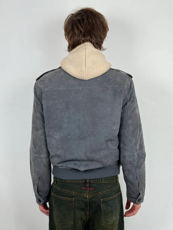Marc Jacobs Grey Suede Leather Premium Jacket - Image 3