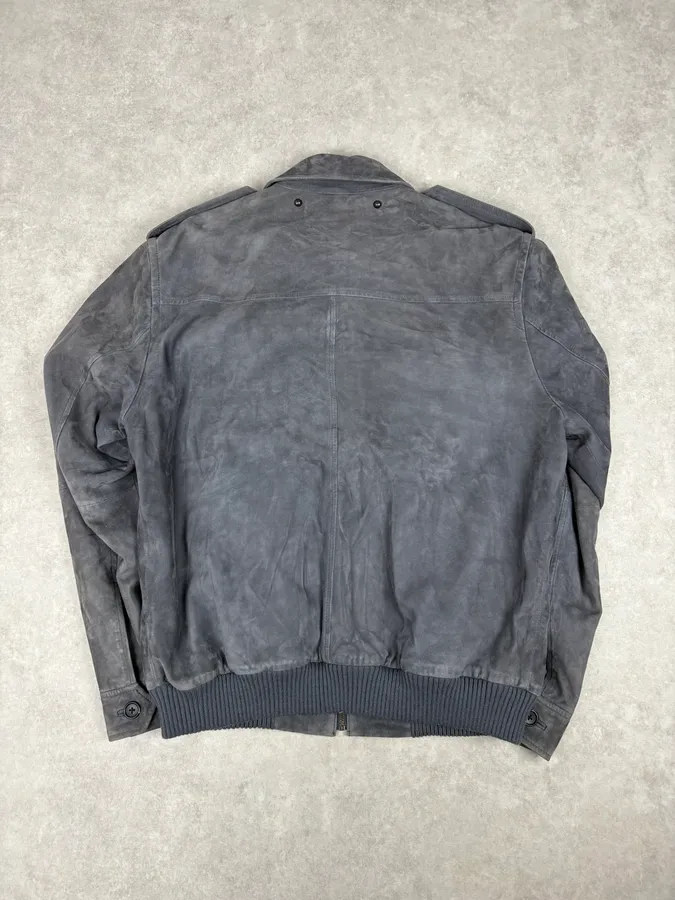 Marc Jacobs Grey Suede Leather Premium Jacket - Image 5