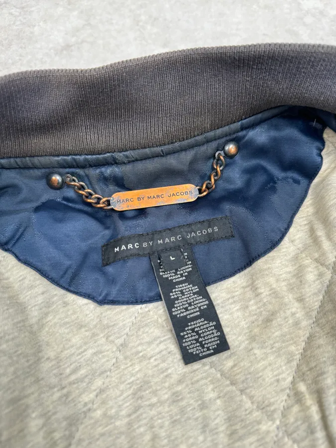 Marc Jacobs Navy Camo Cozy Bomber Jacket - Image 9