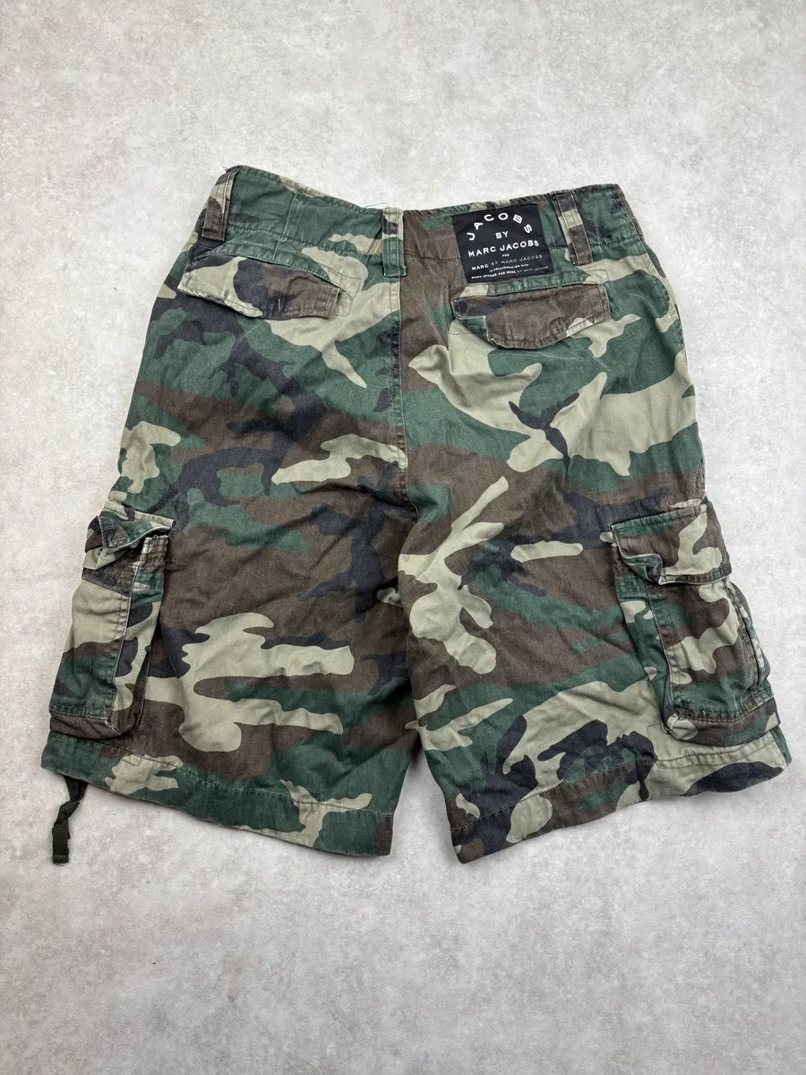 Marc Jacobs Olive Camo Cargo Shorts - Image 6